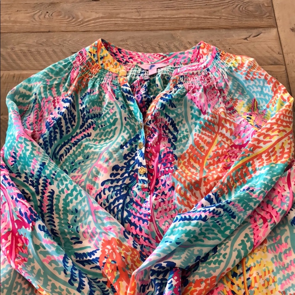 Lilly Pulitzer Elsa top, size XXS. 100% silk